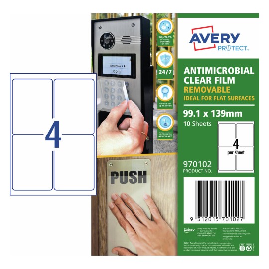 Avery Protect Antimicrobial Film | 970102 | Avery Australia