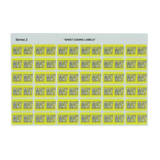 May Side Tab Coding Labels 43405