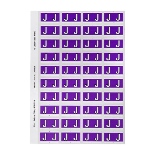 J Side Tab Colour Coding Labels 44510