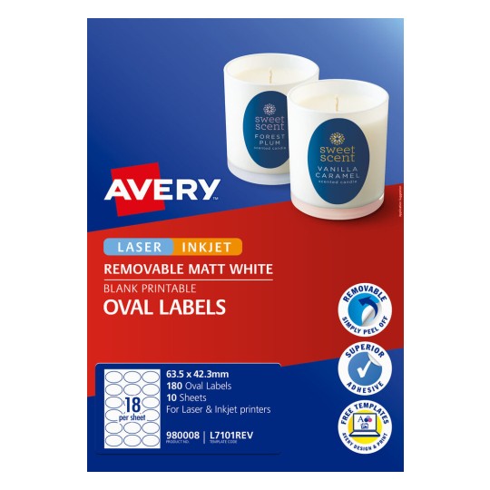 Matt Oval Labels 980008