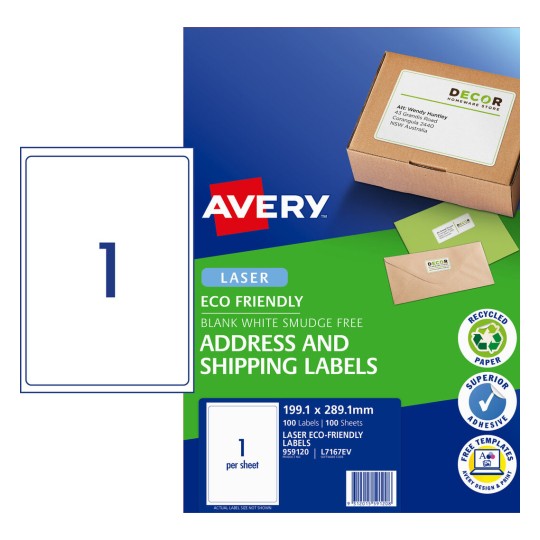 Eco Friendly Labels 959120 Content: 100 Labels / 100 Sheets