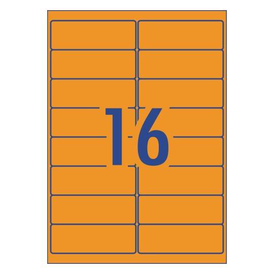 Fluoro Orange High Visibility Shipping Labels 35972 99.1 x 34 mm