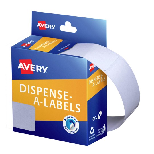 White Rectangle Dispenser Stickers 937221