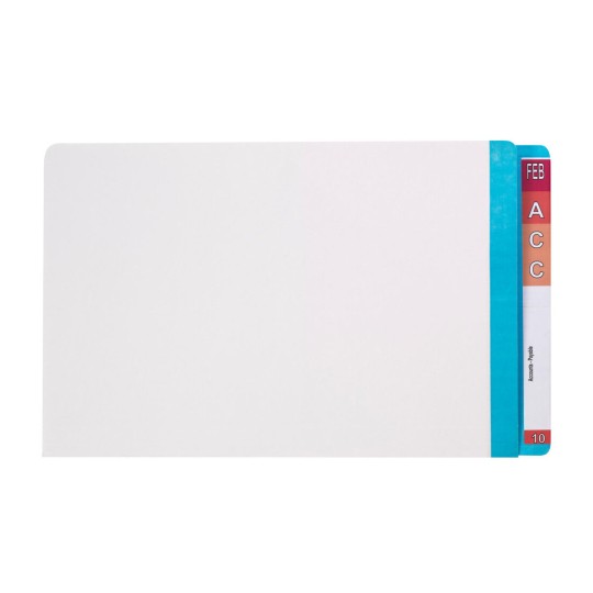 White Shelf Lateral File with Light Blue Tab 42436