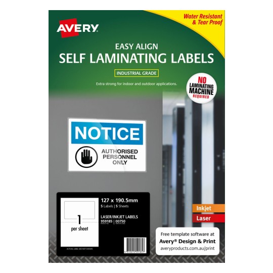 Self Laminating Labels 959185