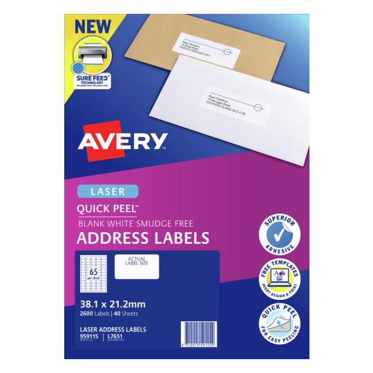Quick Peel Address Labels with Sure Feed 959115