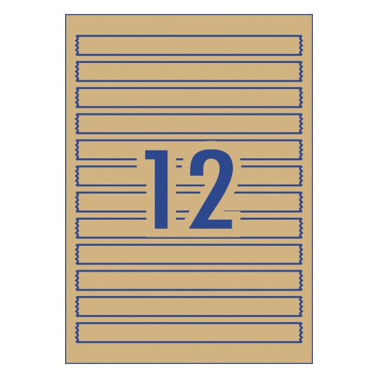 Kraft Brown Wraparound Labels 980051 190 x 16 mm