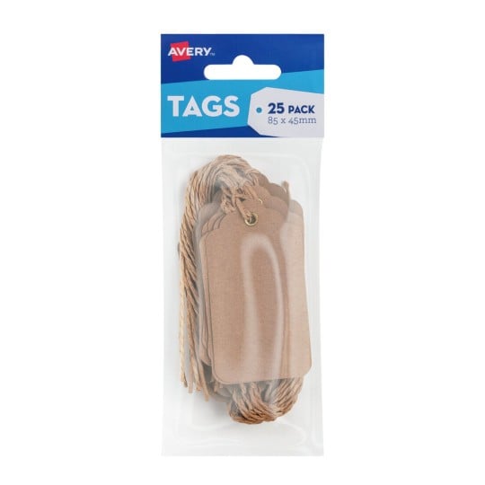 Kraft Brown Scallop Tags with String 13210