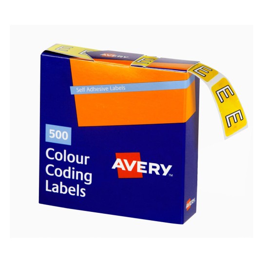 E Side Tab Colour Coding Labels 43205