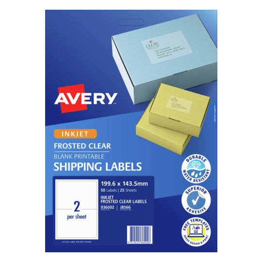 Frosted Clear Shipping Labels 936002