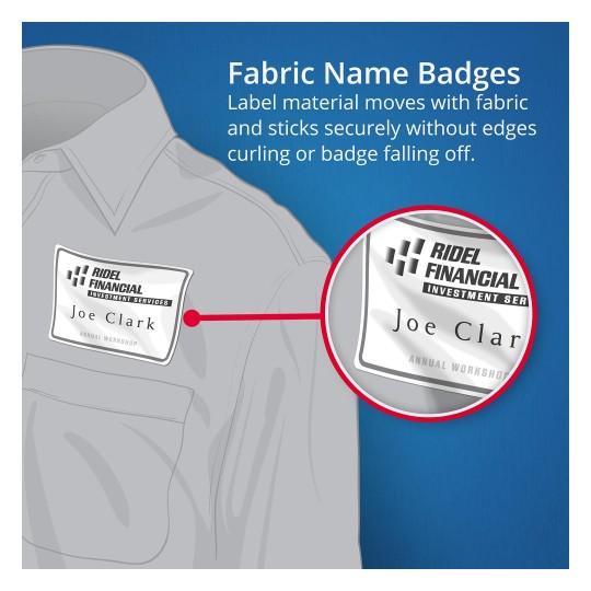 Fabric Print Amp Divide Name Badges Labels 980040 Avery - Avery label name tags