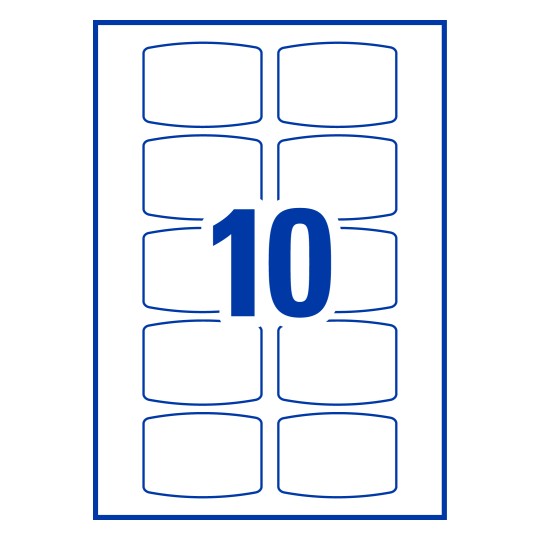 A die line for 10 barrel labels on a sheet which are 70 x 50 mm in size