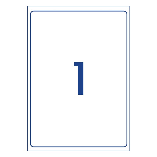 1up 199.6 x 289.1 Heavy Duty Labels - Die Line