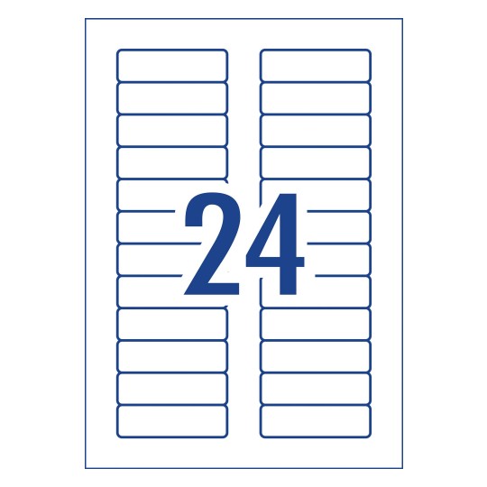 24up  Addressing Labels - Die Line