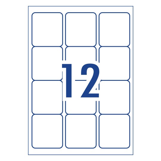 Word Label Template 12 Per Sheet