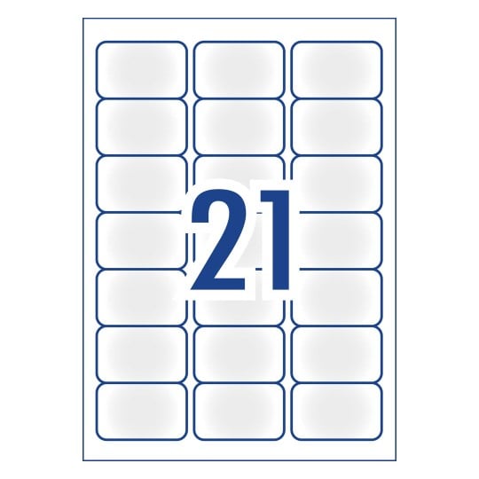Avery labels 21 per sheet template