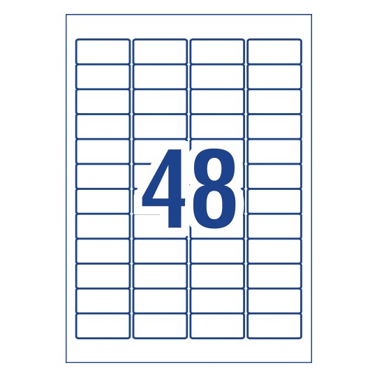 48up 45.7 x 21.2 mm Rectangle Removable Heavy Duty - Die Line