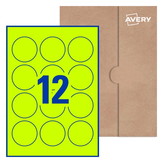 Fluoro Yellow Paper Labels & Stickers | Avery Australia