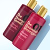 Custom printed clear labels & stickers applied to a 2 shampoo and conditioner bottles.