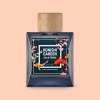 Square label on perfume bottle. Label design is of koi fish.