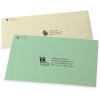 Clear labels for 2 Green Christmas Cards.