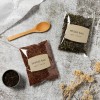 Kraft Barrel Labels in Tea sachets