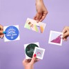 Square, Round and rectangle stickers with different logos