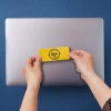 Rectangle Sticker placed on a laptop