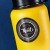 Sticker stuck to a water bottle