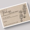 Custom Printed Thank you Card with the words "Thank you for your order" on a desk.