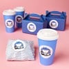 Food Label Stickers for Cafe food including coffee cups, takeaway boxes and burger wrapper