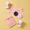Coffee and Donut with Valentines Day Product Labels and Stickers.