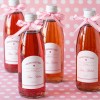Arched Labels on Bottles with Ribbons and Valentines Day Arched Labels