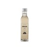 Glass juice bottle with clear label