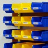 barcode labels on containers in garage