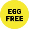 'Egg Free' Allergy Label 937393 Content: 1000 Labels / 1 Roll
