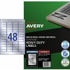 Silver Heavy Duty Labels 959213 Content: 240 Labels / 5 Sheets