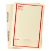 Buff Spiral Spring Action File with Red Print 86514