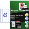 White Heavy Duty Labels 959217 Content: 1625 Labels / 25 Sheets