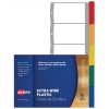 Plastic Dividers, Multi-coloured, Extra Wide, 1-5 Tabs 85665