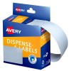White Rectangle Dispenser Stickers 937225