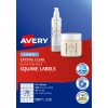 Crystal Clear Square Labels 980021