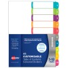 Customisable Table of Contents Dividers, 1-10 Tabs, Landscape/Portrait 922004