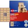 Kraft Brown Rectangle Labels 980017 Content: 270 Labels / 15 Sheets