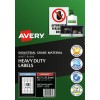 White Heavy Duty Labels 959070