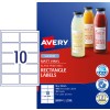 Durable Rectangle Labels 980054 Content: 100 Labels / 10 Sheets