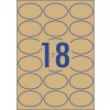 Kraft Brown Oval Labels 980018 63.5 x 42.3 mm