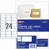 General Use Labels 938201 Content: 2400 Labels / 100 Sheets