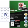 White Heavy Duty Labels 959197 Content: 150 Labels / 10 Sheets