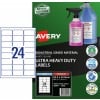 Ultra-Resistant Chemical Grade Labels 959241 Content: 240 Labels / 10 Sheets